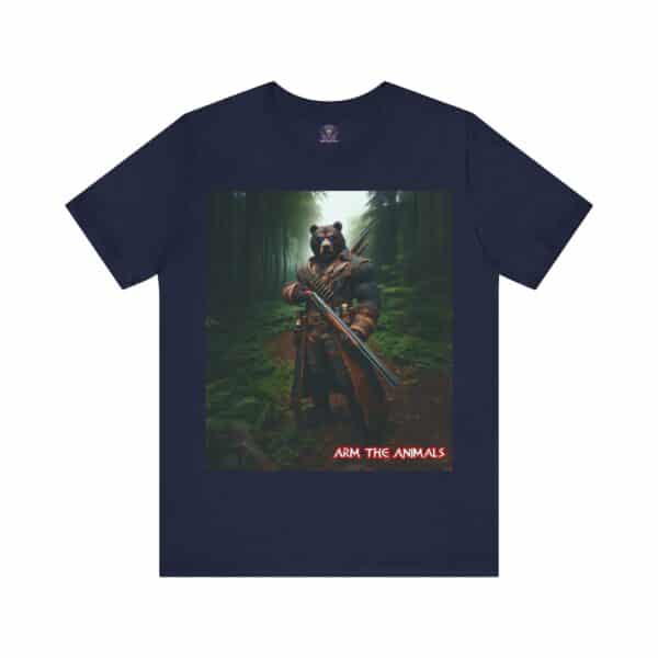 Arm The Animals: Hunter Bear #AA-D-Be001 Unisex Jersey Short Sleeve Tee - Image 11
