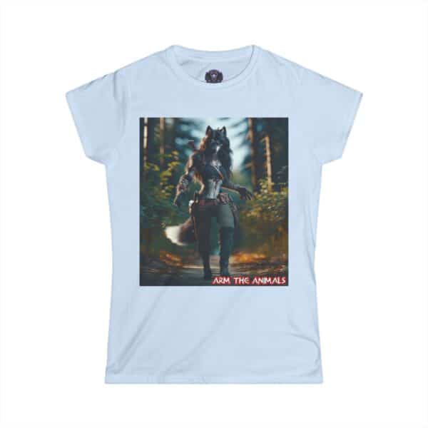 Arm The Animals: Hunter Wolf Girl #AA-D-W002 Women's Softstyle Tee - Image 4