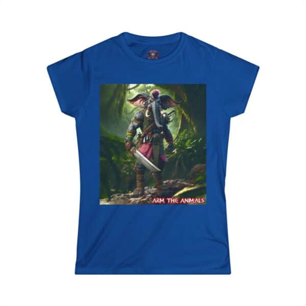 Arm The Animals: Hunter Elephant #AA-D-El001 Women's Softstyle Tee - Image 7