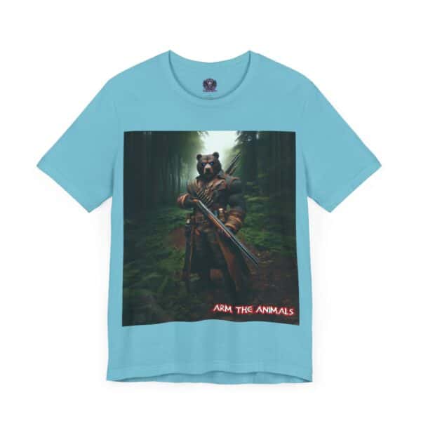 Arm The Animals: Hunter Bear #AA-D-Be001 Unisex Jersey Short Sleeve Tee - Image 55