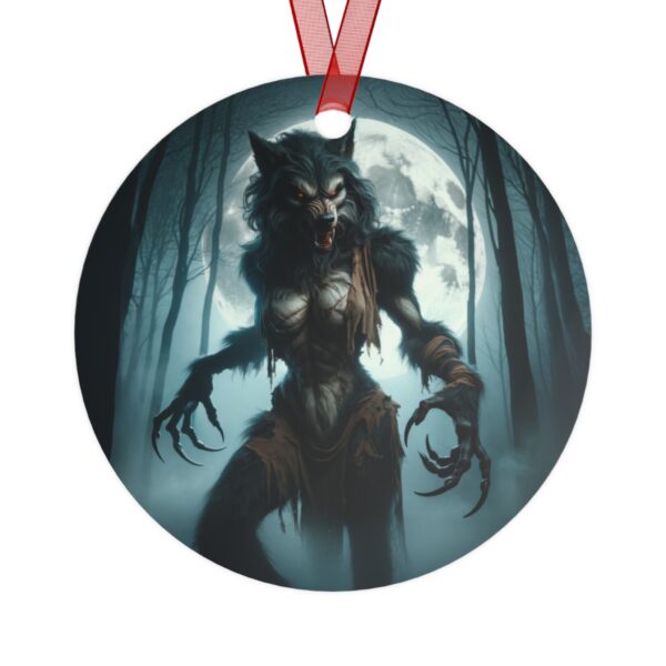 She-Werewolf Full Moon #ML-D-WW01 Metal Ornaments - Image 2