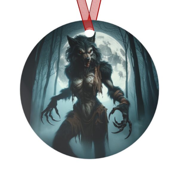 She-Werewolf Full Moon #ML-D-WW01 Metal Ornaments