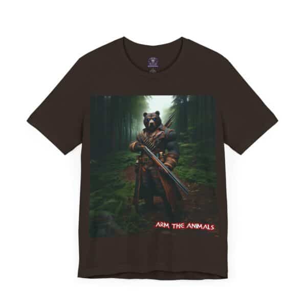 Arm The Animals: Hunter Bear #AA-D-Be001 Unisex Jersey Short Sleeve Tee - Image 23