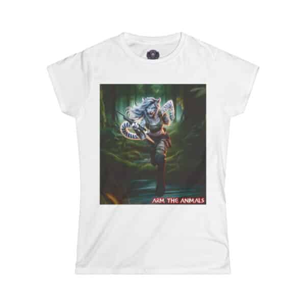 Arm The Animals: Commando Tigress #AA-D-WT004 Women's Softstyle Tee - Image 13