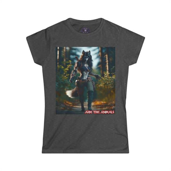 Arm The Animals: Hunter Wolf Girl #AA-D-W002 Women's Softstyle Tee - Image 28