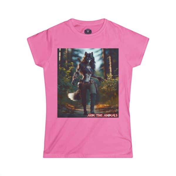 Arm The Animals: Hunter Wolf Girl #AA-D-W002 Women's Softstyle Tee - Image 40