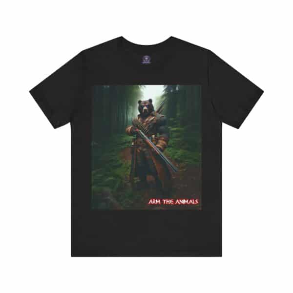 Arm The Animals: Hunter Bear #AA-D-Be001 Unisex Jersey Short Sleeve Tee