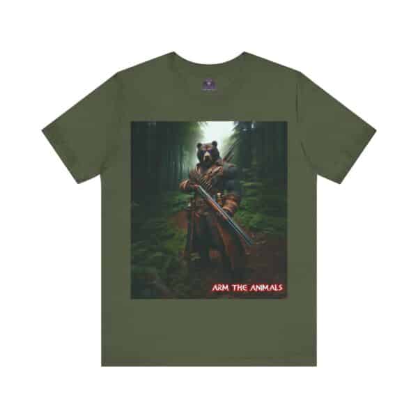 Arm The Animals: Hunter Bear #AA-D-Be001 Unisex Jersey Short Sleeve Tee - Image 45