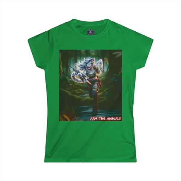 Arm The Animals: Commando Tigress #AA-D-WT004 Women's Softstyle Tee - Image 25