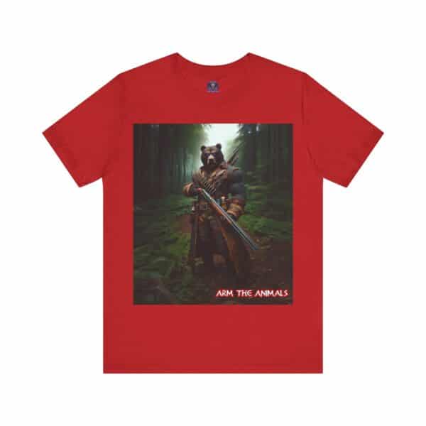 Arm The Animals: Hunter Bear #AA-D-Be001 Unisex Jersey Short Sleeve Tee - Image 31