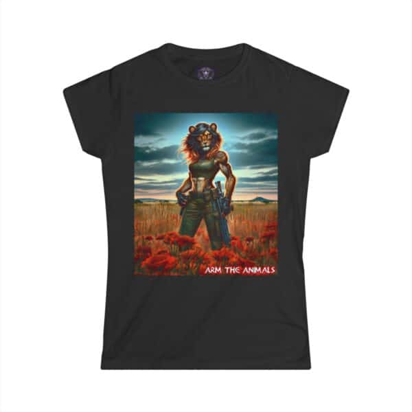 Arm The Animals: Hunter Lioness #AA-D-Lis001 Women's Softstyle Tee