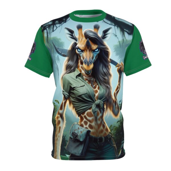 Arm The Animals: Hunter Giraffe Girl #AA-D-Gi001 Unisex Cut & Sew Tee (AOP) - Image 5