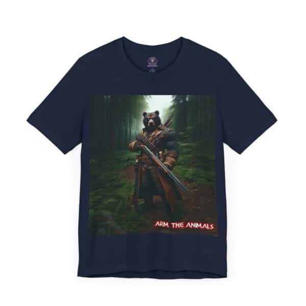 Arm The Animals: Hunter Bear #AA-D-Be001 Unisex Jersey Short Sleeve Tee - Image 13