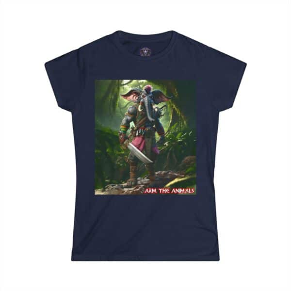 Arm The Animals: Hunter Elephant #AA-D-El001 Women's Softstyle Tee - Image 10
