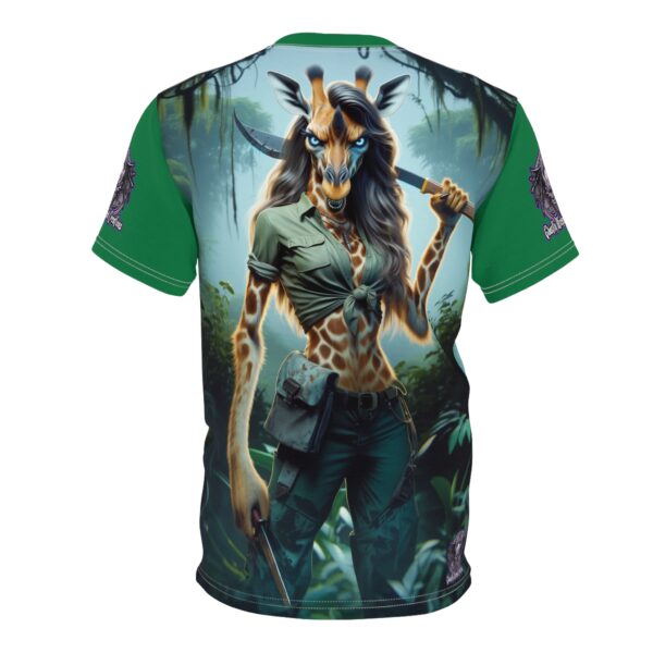 Arm The Animals: Hunter Giraffe Girl #AA-D-Gi001 Unisex Cut & Sew Tee (AOP) - Image 6