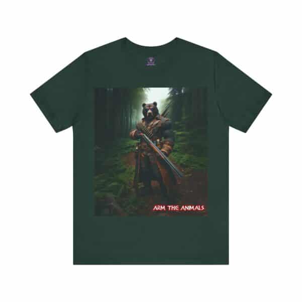 Arm The Animals: Hunter Bear #AA-D-Be001 Unisex Jersey Short Sleeve Tee - Image 49
