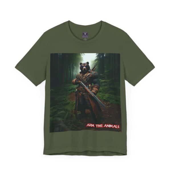 Arm The Animals: Hunter Bear #AA-D-Be001 Unisex Jersey Short Sleeve Tee - Image 47
