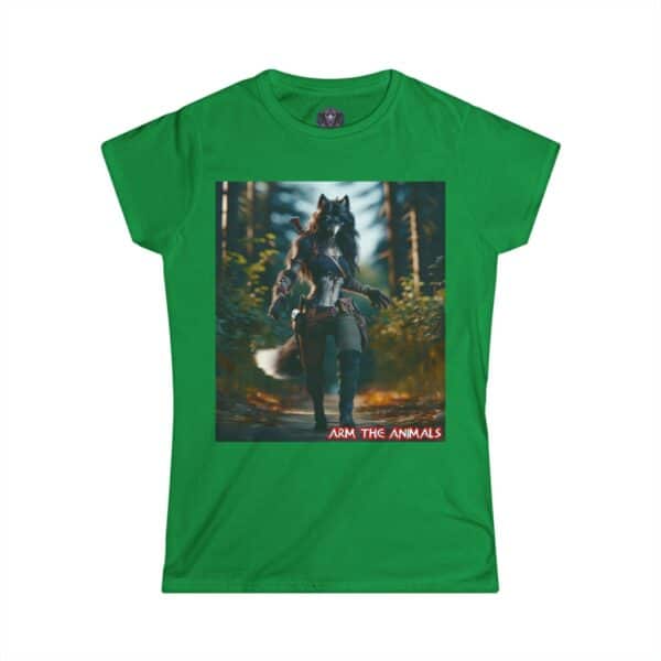 Arm The Animals: Hunter Wolf Girl #AA-D-W002 Women's Softstyle Tee - Image 25