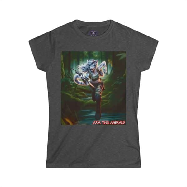 Arm The Animals: Commando Tigress #AA-D-WT004 Women's Softstyle Tee - Image 28