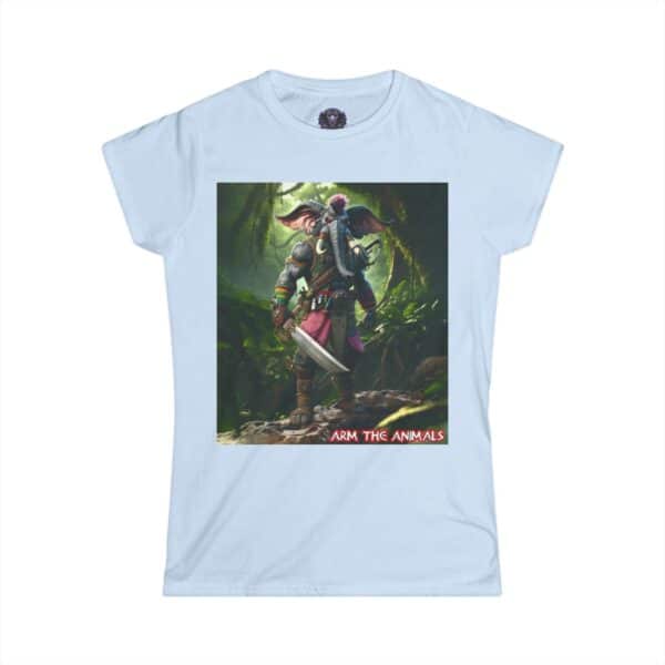 Arm The Animals: Hunter Elephant #AA-D-El001 Women's Softstyle Tee - Image 4