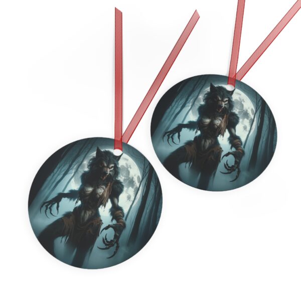 She-Werewolf Full Moon #ML-D-WW01 Metal Ornaments - Image 3