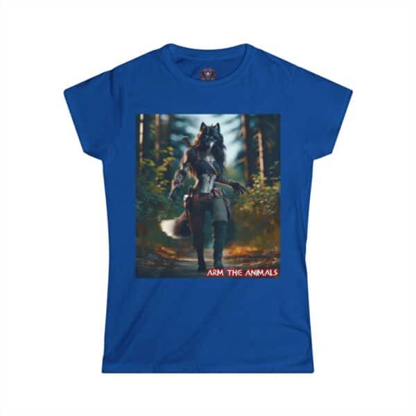 Arm The Animals: Hunter Wolf Girl #AA-D-W002 Women's Softstyle Tee - Image 7