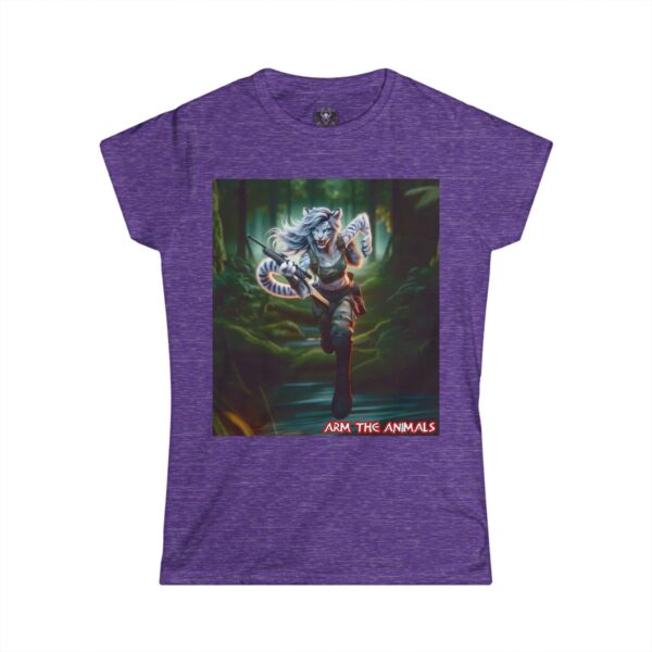 Arm The Animals: Commando Tigress #AA-D-WT004 Women's Softstyle Tee - Image 34