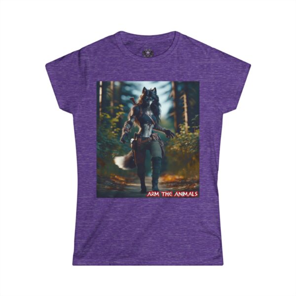 Arm The Animals: Hunter Wolf Girl #AA-D-W002 Women's Softstyle Tee - Image 34