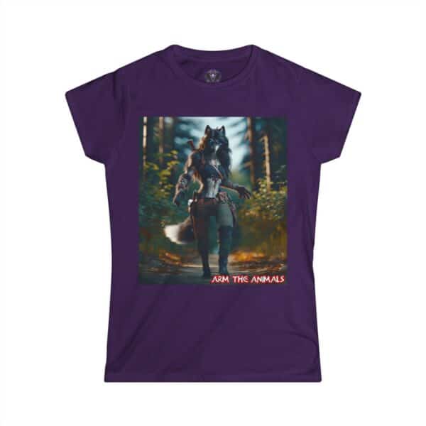 Arm The Animals: Hunter Wolf Girl #AA-D-W002 Women's Softstyle Tee - Image 37