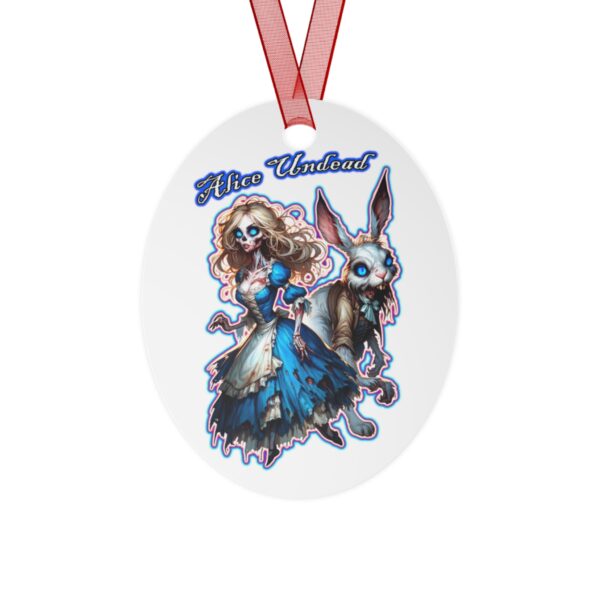 Undead Alice & White Rabbit Zombie #WT-D-A01 Metal Ornaments