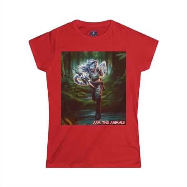 Arm The Animals: Commando Tigress #AA-D-WT004 Women's Softstyle Tee - Image 43