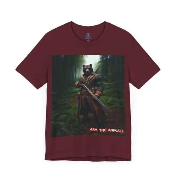 Arm The Animals: Hunter Bear #AA-D-Be001 Unisex Jersey Short Sleeve Tee - Image 28