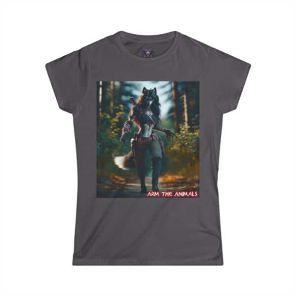 Arm The Animals: Hunter Wolf Girl #AA-D-W002 Women's Softstyle Tee - Image 31