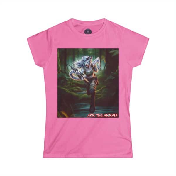 Arm The Animals: Commando Tigress #AA-D-WT004 Women's Softstyle Tee - Image 40