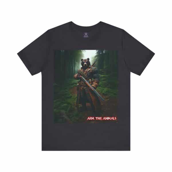 Arm The Animals: Hunter Bear #AA-D-Be001 Unisex Jersey Short Sleeve Tee - Image 6