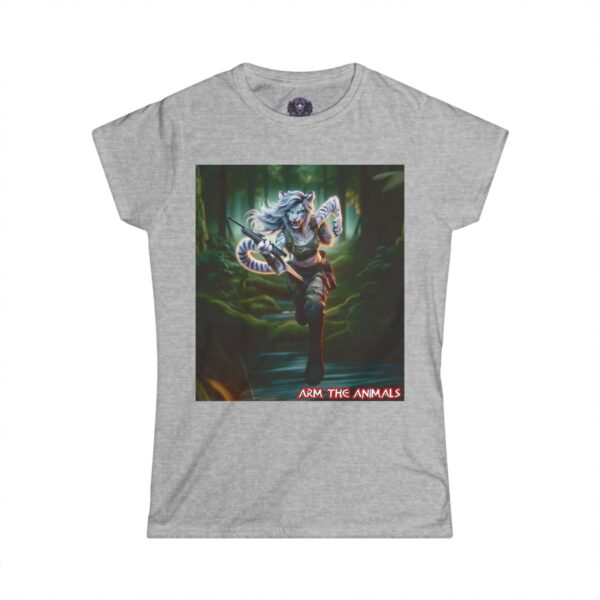 Arm The Animals: Commando Tigress #AA-D-WT004 Women's Softstyle Tee - Image 16