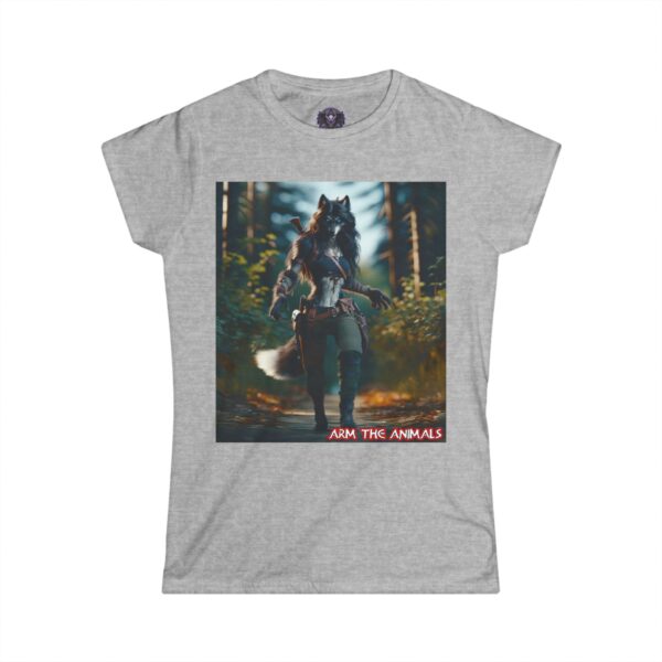 Arm The Animals: Hunter Wolf Girl #AA-D-W002 Women's Softstyle Tee - Image 16