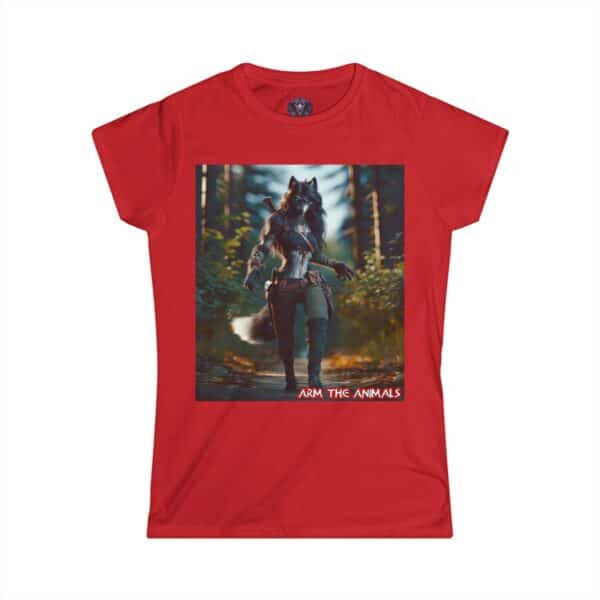 Arm The Animals: Hunter Wolf Girl #AA-D-W002 Women's Softstyle Tee - Image 43