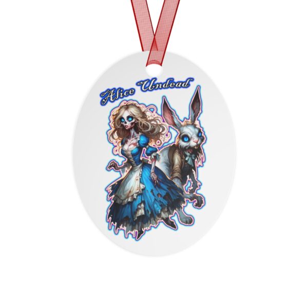 Undead Alice & White Rabbit Zombie #WT-D-A01 Metal Ornaments - Image 2