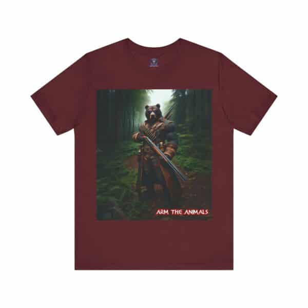 Arm The Animals: Hunter Bear #AA-D-Be001 Unisex Jersey Short Sleeve Tee - Image 26