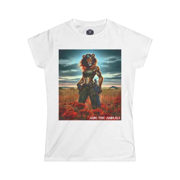 Arm The Animals: Hunter Lioness #AA-D-Lis001 Women's Softstyle Tee - Image 13