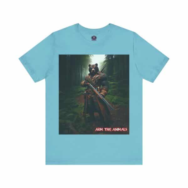 Arm The Animals: Hunter Bear #AA-D-Be001 Unisex Jersey Short Sleeve Tee - Image 53
