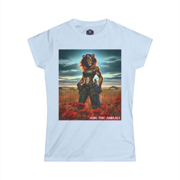 Arm The Animals: Hunter Lioness #AA-D-Lis001 Women's Softstyle Tee - Image 4