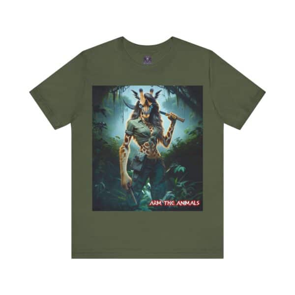 Arm The Animals: Hunter Giraffe Girl #AA-D-Gi001 Unisex Jersey Short Sleeve Tee - Image 45