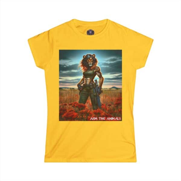 Arm The Animals: Hunter Lioness #AA-D-Lis001 Women's Softstyle Tee - Image 22