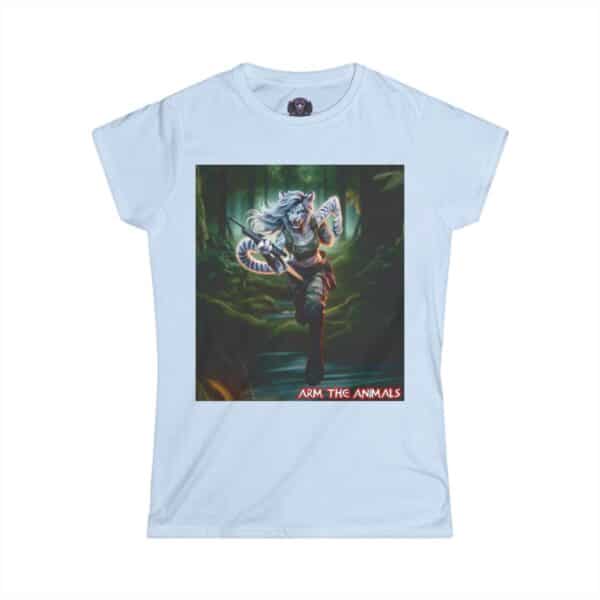 Arm The Animals: Commando Tigress #AA-D-WT004 Women's Softstyle Tee - Image 4