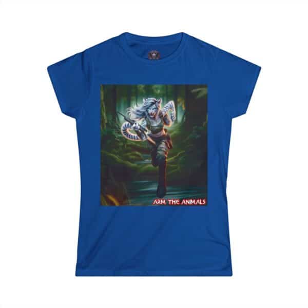 Arm The Animals: Commando Tigress #AA-D-WT004 Women's Softstyle Tee - Image 7