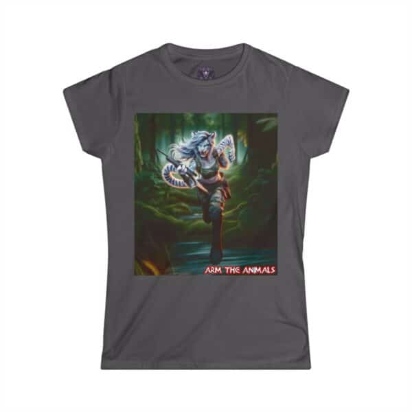 Arm The Animals: Commando Tigress #AA-D-WT004 Women's Softstyle Tee - Image 31