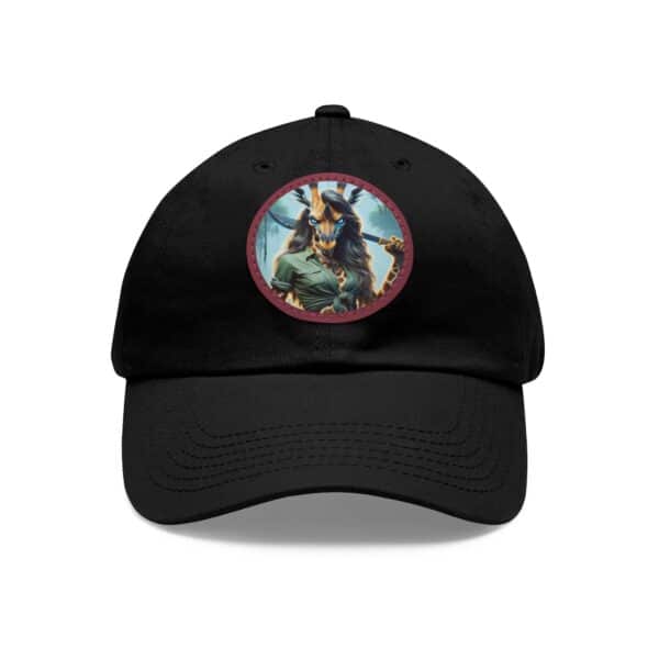 Arm The Animals: Hunter Giraffe Girl #AA-D-Gi001 Artistic Round Leather Patch Dad Hat - Stylish Casual Cap - Image 61