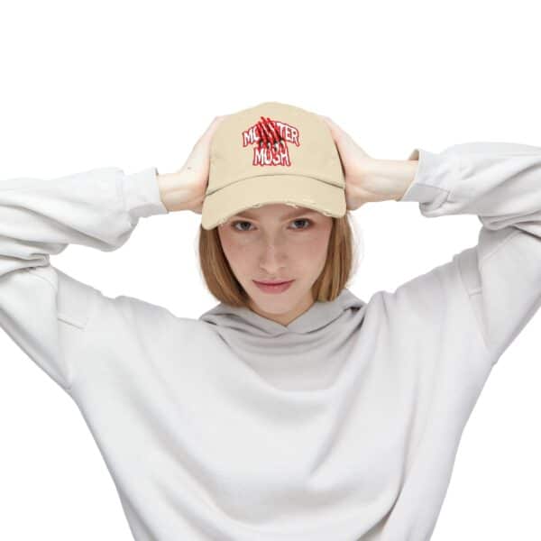 Monster Mosh Logo Distressed Cap for Gothic Style Lovers - Image 28
